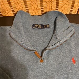 Polo by Ralph Lauren Heather Blue Zip-Up Sweater